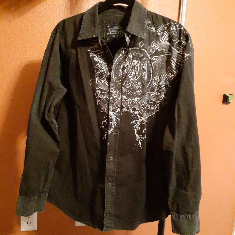 Affliction men's button down